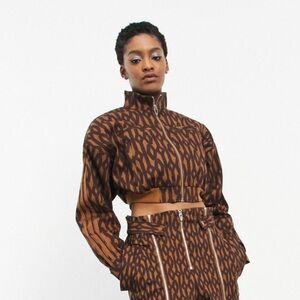 IVY PARK ICY PARK MONOGRAM CROP JACKET SIZE MEDIUM